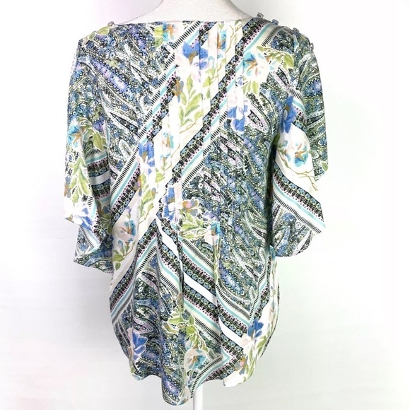 Anthropologie Maeve Maya Top Flutter Sleeve Blouse size 0 - Picture 8 of 10